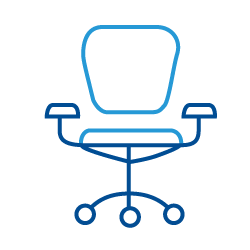ergonomisch ausgestatteten Arbeitsplatz